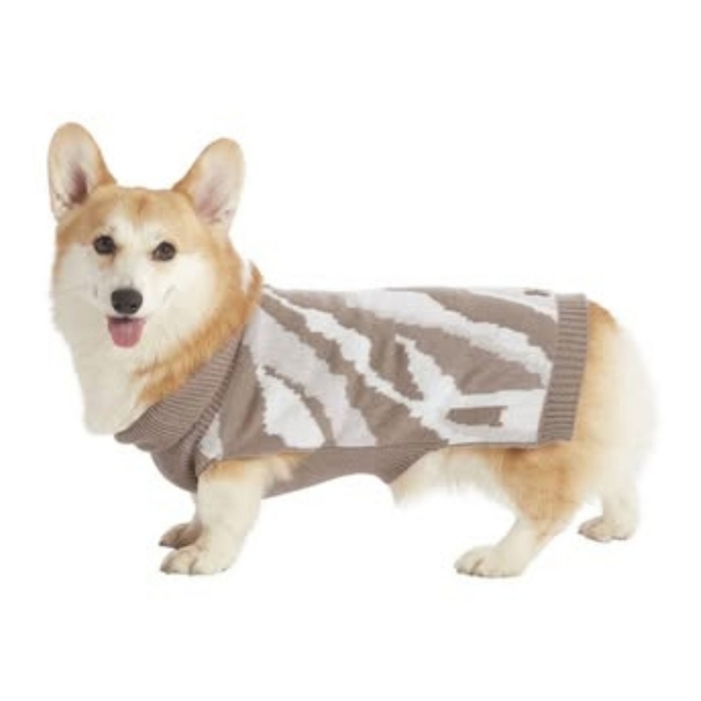 NWT Koolaburra By UGG Brown and White Dog Sweater S M L